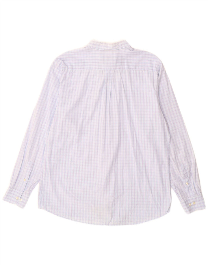 BARBOUR Chemise Coupe Ajustée Homme XL Bleu Vichy Coton