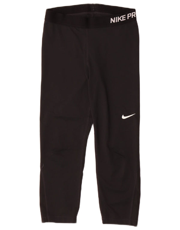 Nike Legging Capri Dri Fit Graphic pour femme UK 12 Noir moyen Polyester
