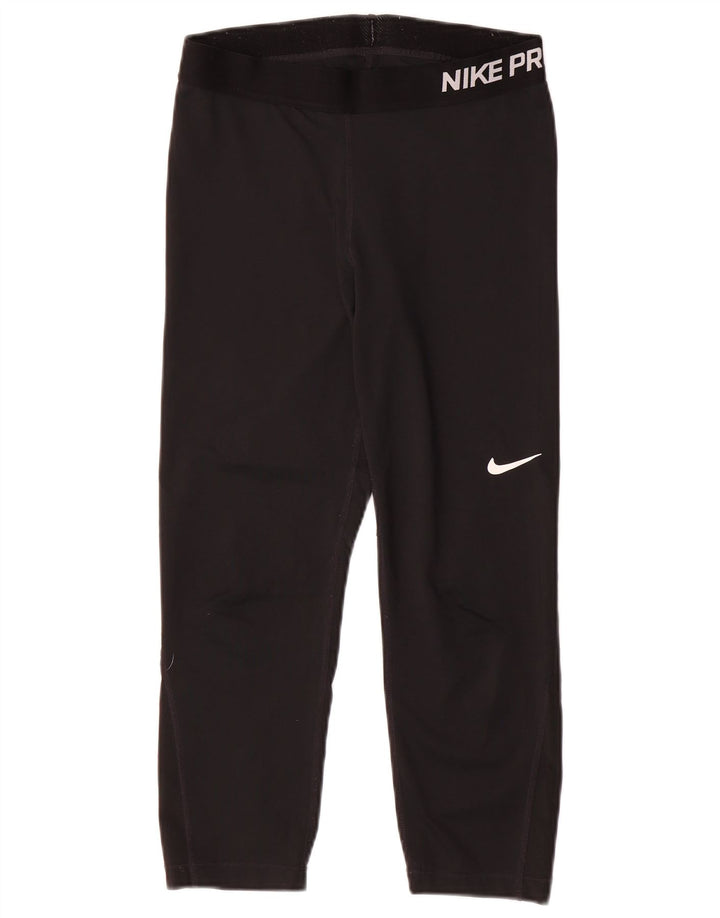 Nike Legging Capri Dri Fit Graphic pour femme UK 12 Noir moyen Polyester