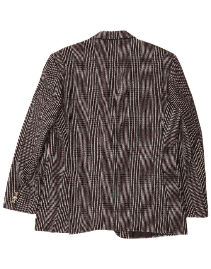Pierre Cardin Veste Blazer 2 Boutons Homme IT 54 2XL Gris Carreaux Laine Classique