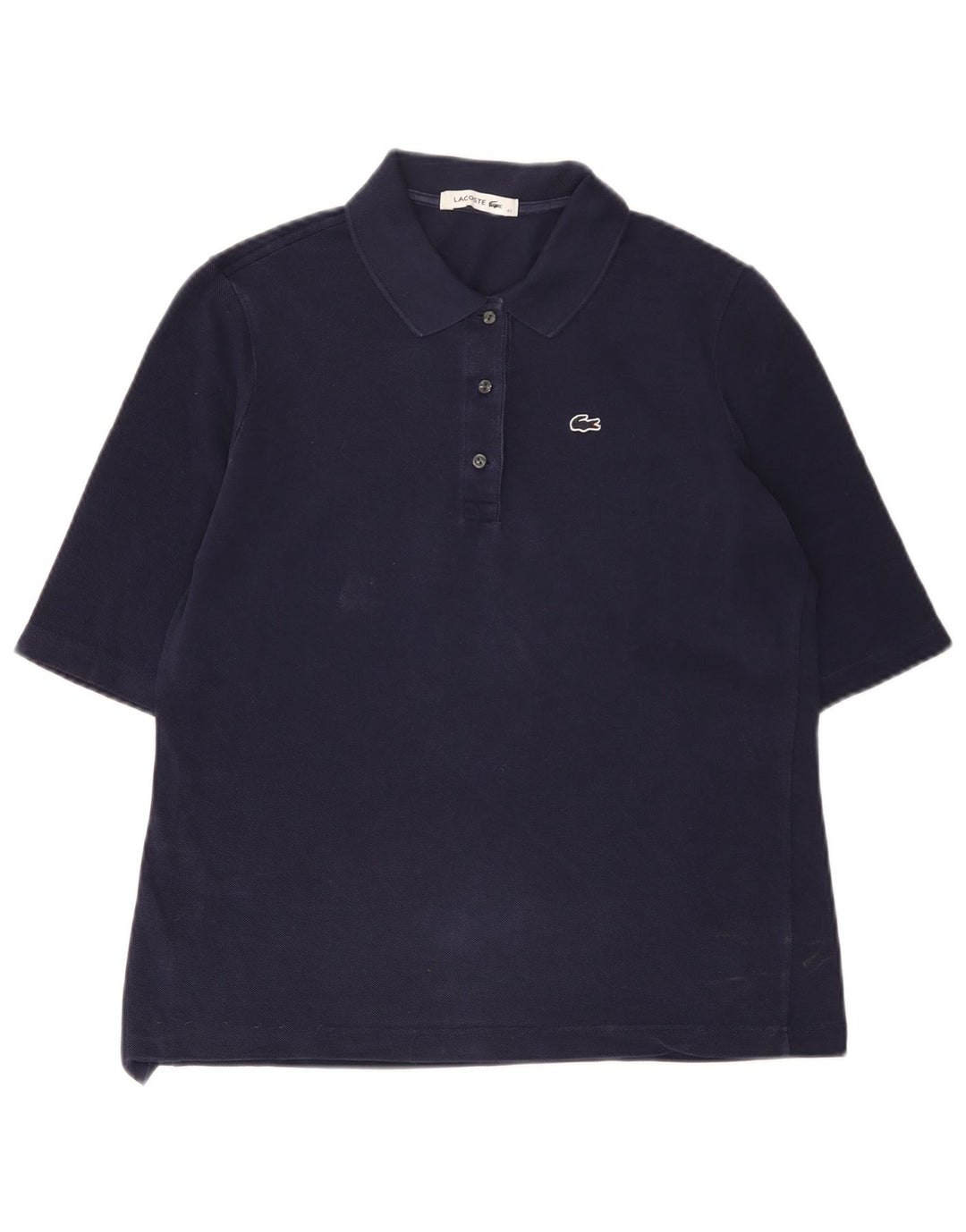 Lacoste Polo Femme Taille 42 Grand Coton Bleu Marine