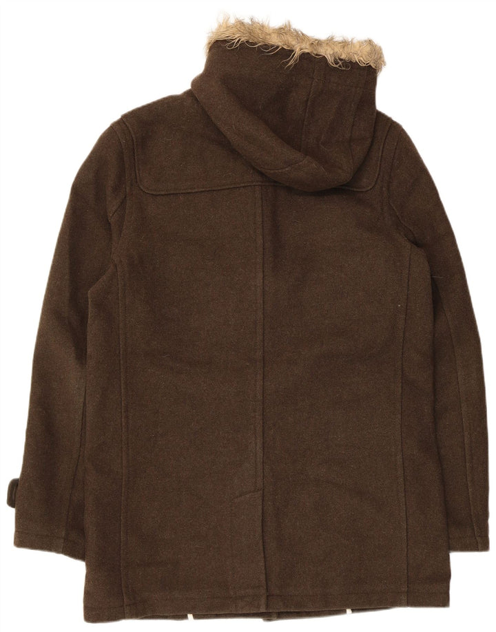 TOPMAN Duffle-coat à capuche pour homme UK 38 Laine marron moyen