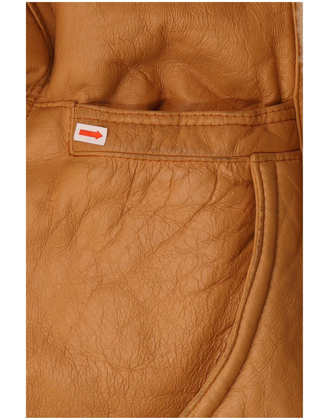 veste en peau de mouton homme vintage IT 52 XL peau de mouton marron