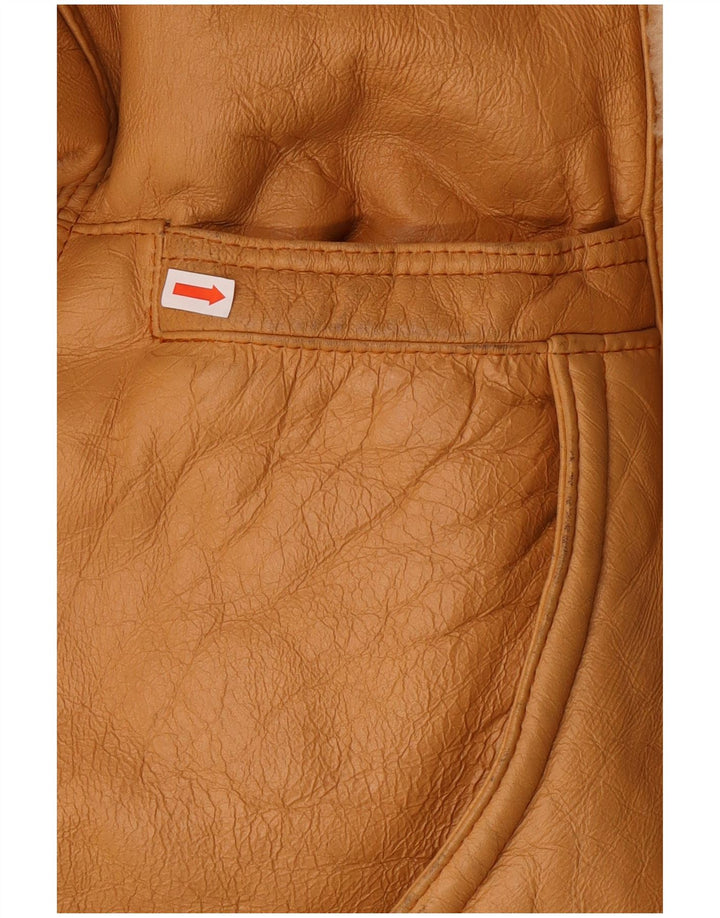 veste en peau de mouton homme vintage IT 52 XL peau de mouton marron