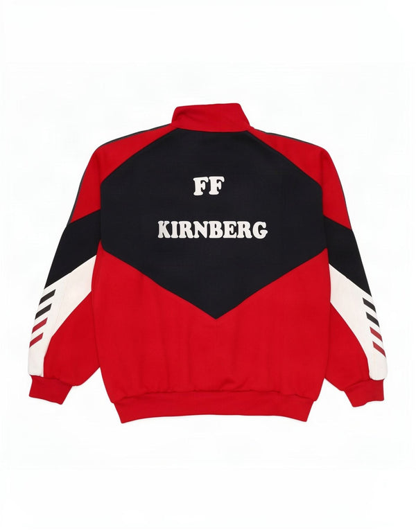 Jako Mens Graphic Survêtement Top Veste Grand Rouge Colourblock Années 90