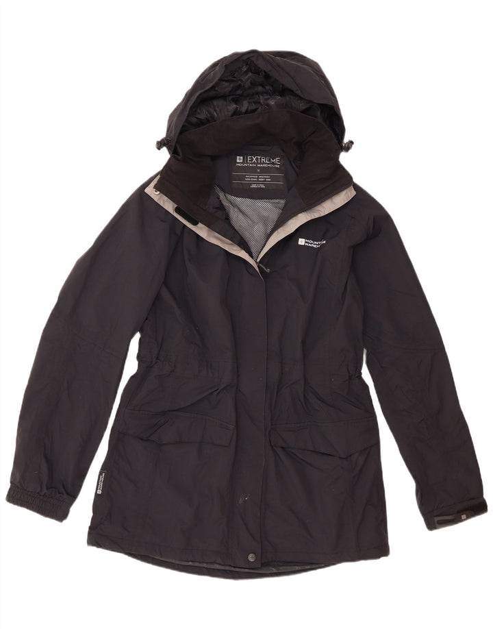 Mountain Warehouse Veste de pluie à capuche pour femme UK 14 Large Noir Nylon