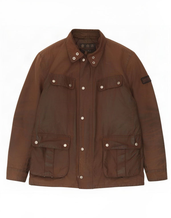 Barbour Veste en coton ciré pour homme UK 40 Large Marron
