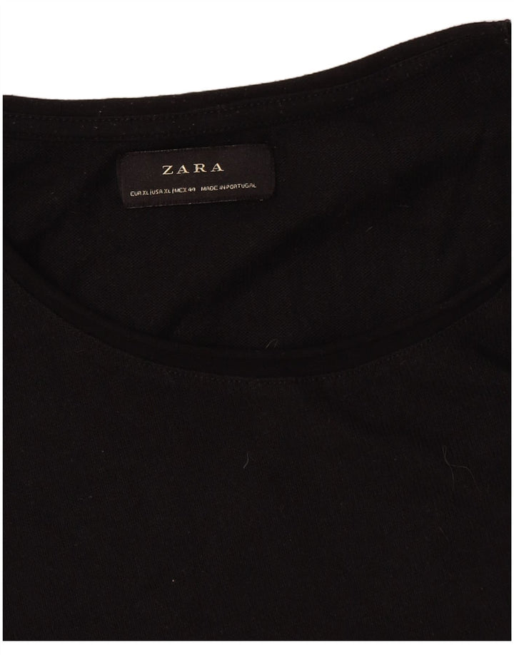Zara T-Shirt Homme Top XL Noir