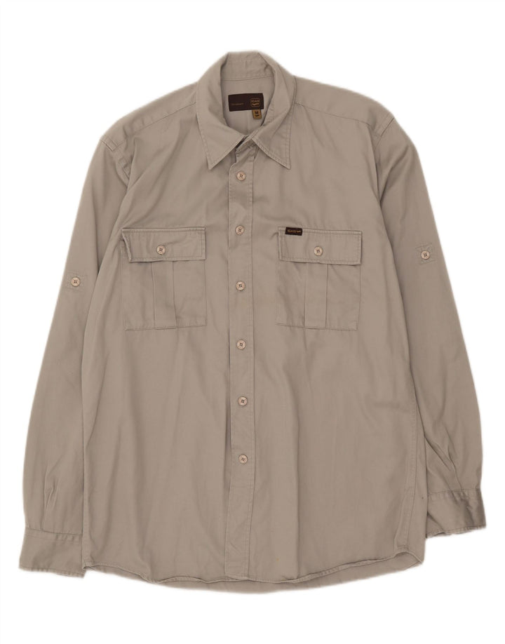 GAS Mens Shirt Medium Grey Cotton Vintage Gas and Second-Hand Gas from Messina Hembry 