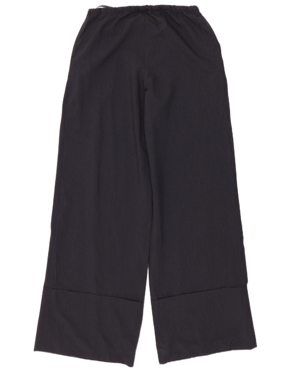 Zara Pantalon large pour femme Petit W26 L30 Gris à fines rayures