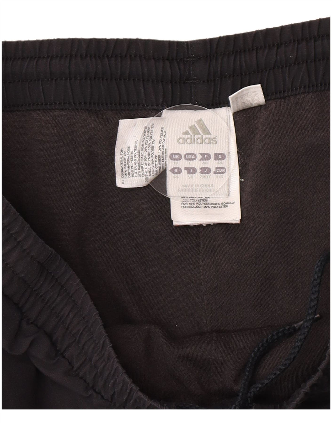 Adidas Pantalon de survêtement pour femme UK 18 XL Noir Polyester