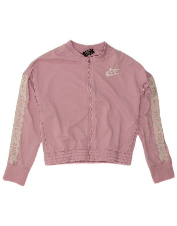 Nike Veste de survêtement graphique pour fille 12-13 ans Rose Large Colorblock