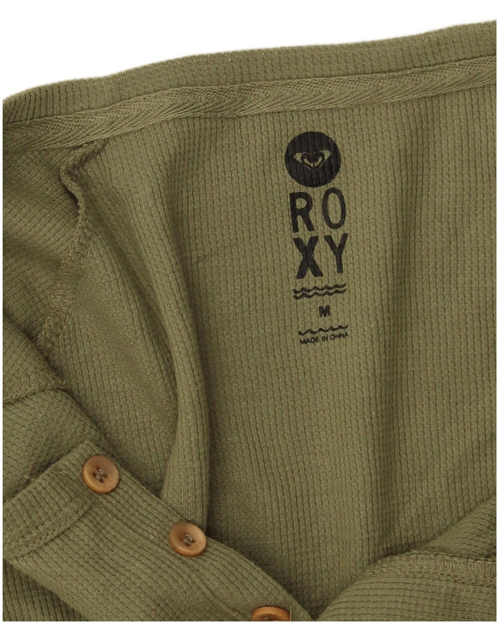 Roxy Haut Femme Manches 3/4 UK 14 Kaki Moyen Polyester
