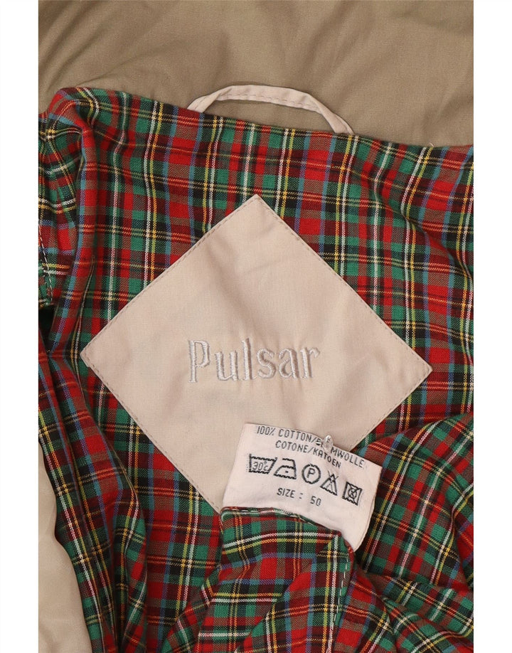 Veste Bomber Homme Vintage IT 50 Grand Polyester Beige