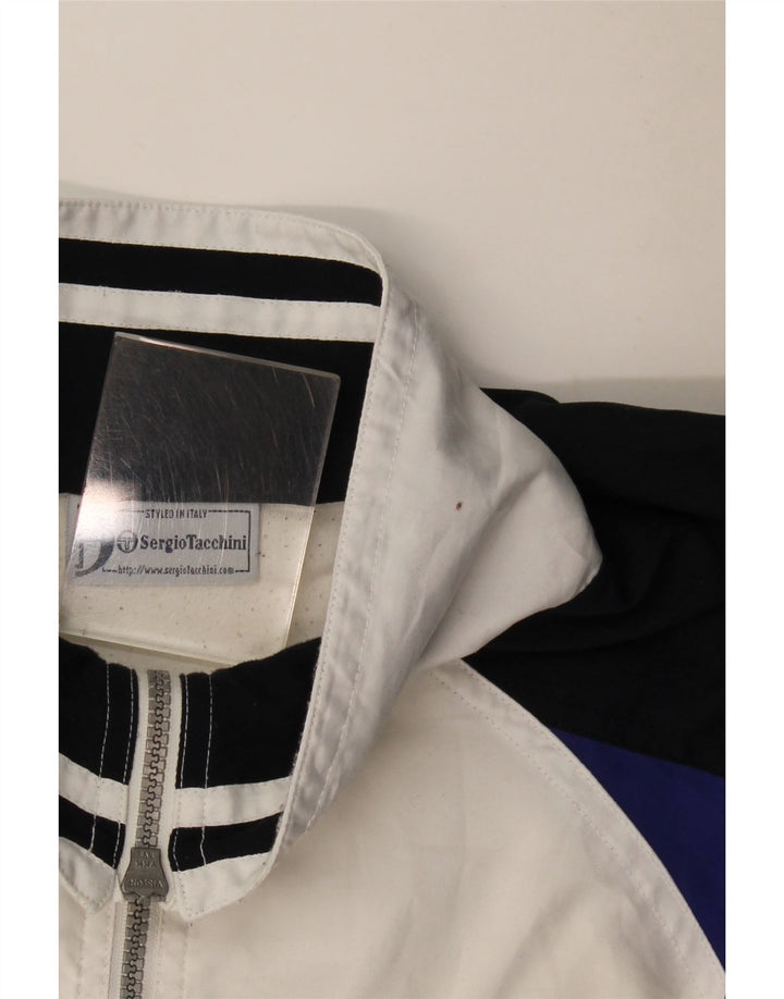 Sergio Tacchini Veste de survêtement pour homme XL Blanc Colourblock