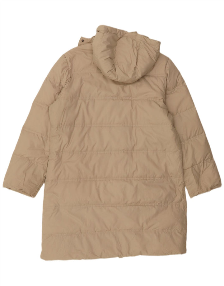 Fila Manteau rembourré à capuche pour femme UK 16 Large Beige Polyester