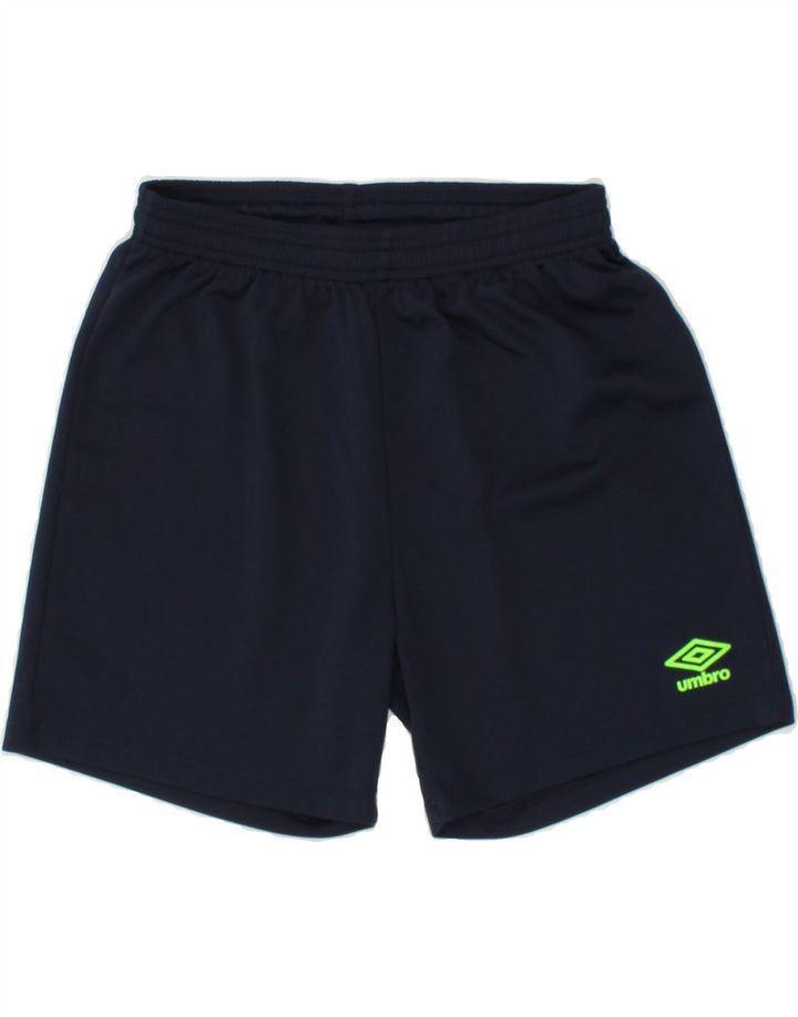 UMBRO Boys Sport Shorts 11-12 Years Navy Blue Polyester Vintage Umbro and Second-Hand Umbro from Messina Hembry 