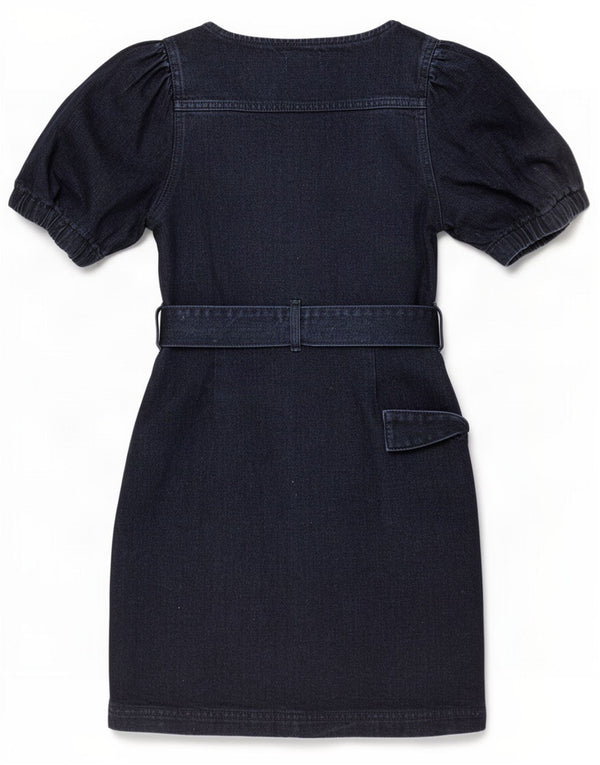 Topshop Robe en jean pour femme UK 8 Small Noir Coton