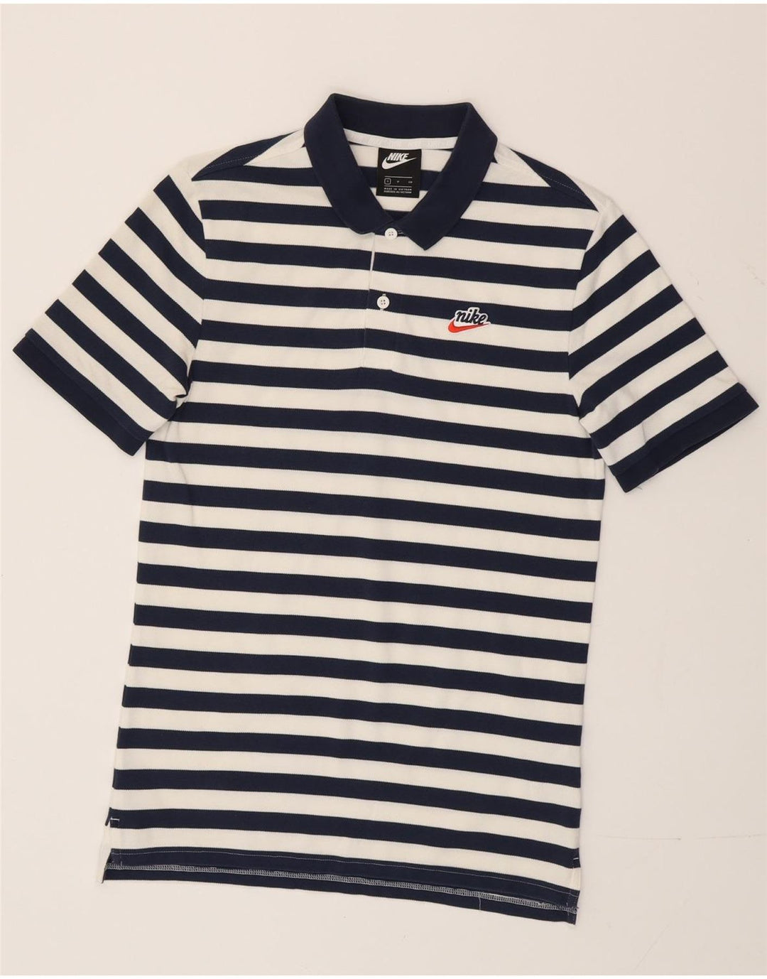 Nike Polo Homme Petit Coton Rayé Bleu Marine