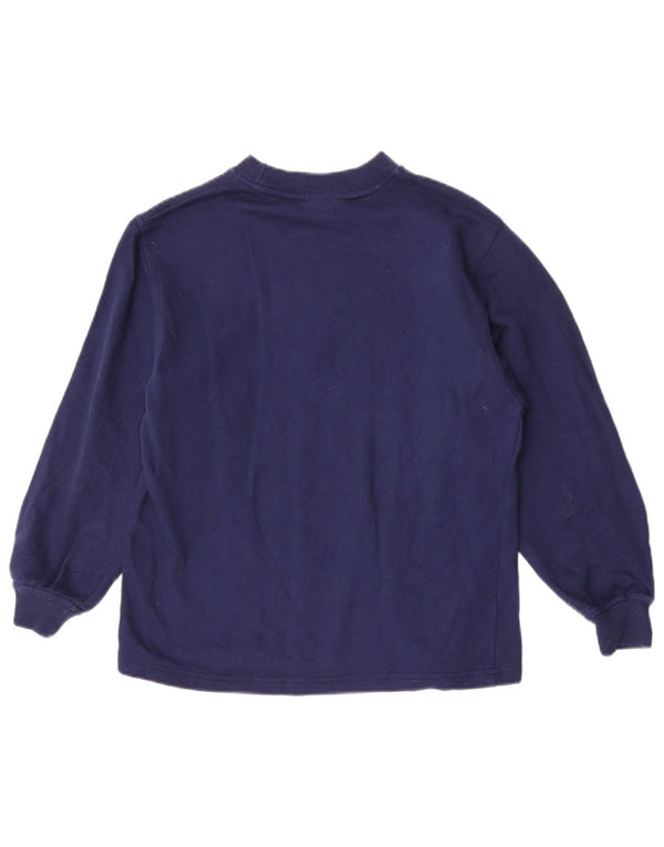 Adidas Garçon Graphic Top Manches Longues 11-12 ans Bleu Marine Coton