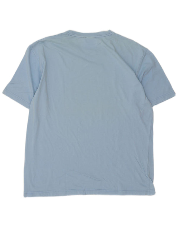 Ellesse Homme T-Shirt Graphique Haut Large Bleu Coton