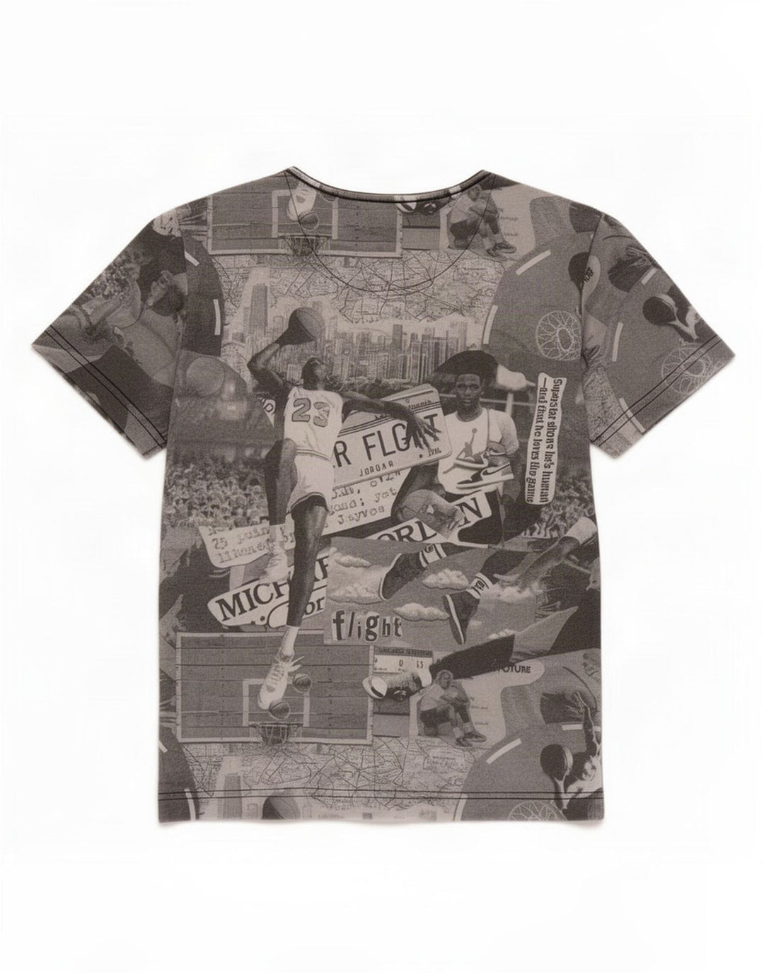 Jordan T-shirt graphique pour garçon 10-11 ans Gris moyen Patchwork Coton