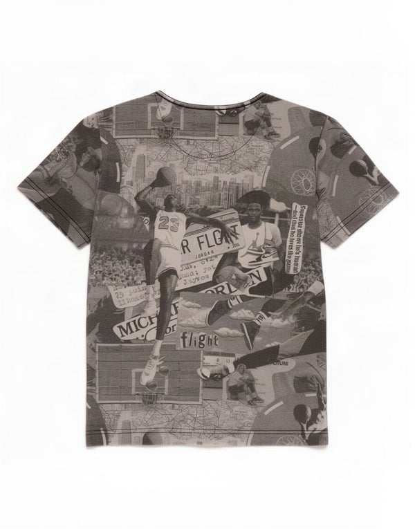 Jordan T-shirt graphique pour garçon 10-11 ans Gris moyen Patchwork Coton