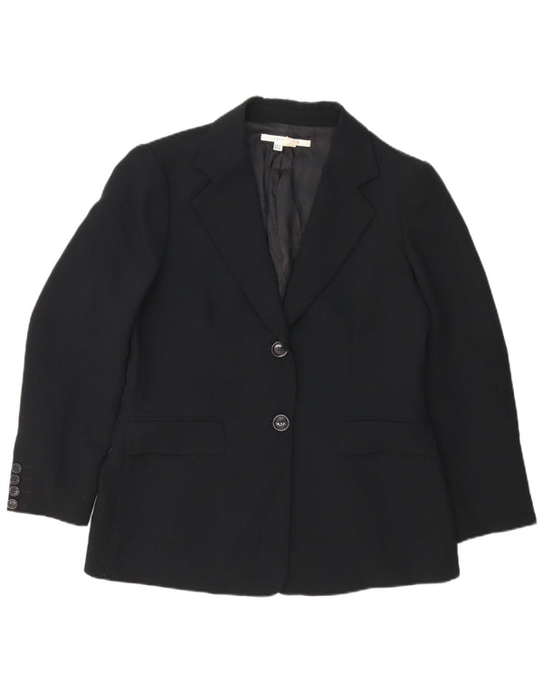 Zara Veste Blazer 2 Boutons Femme EU 44 XL Noir Polyester