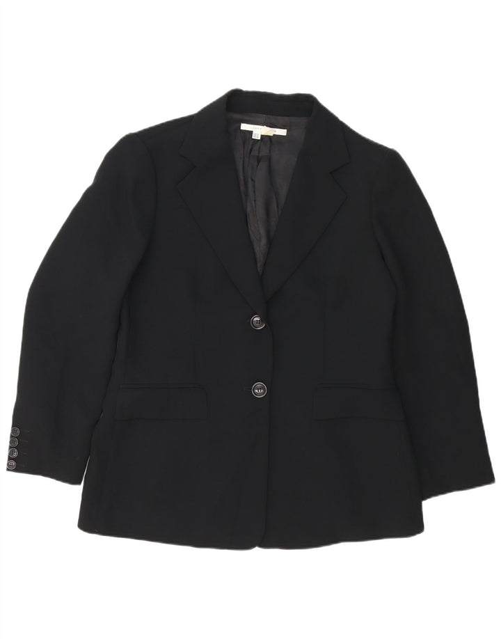 Zara Veste Blazer 2 Boutons Femme EU 44 XL Noir Polyester