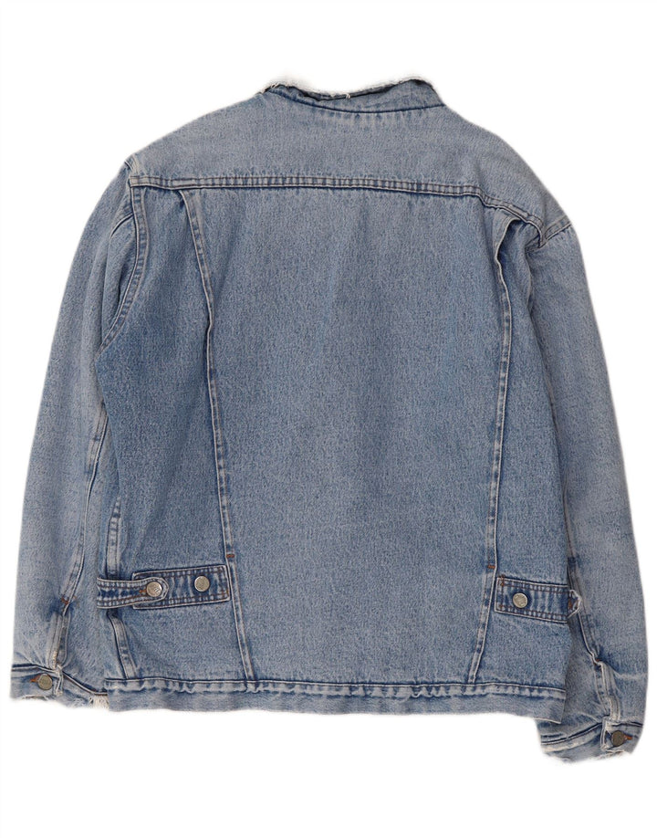 RIFLE Veste Sherpa en jean pour homme UK 38 Bleu moyen