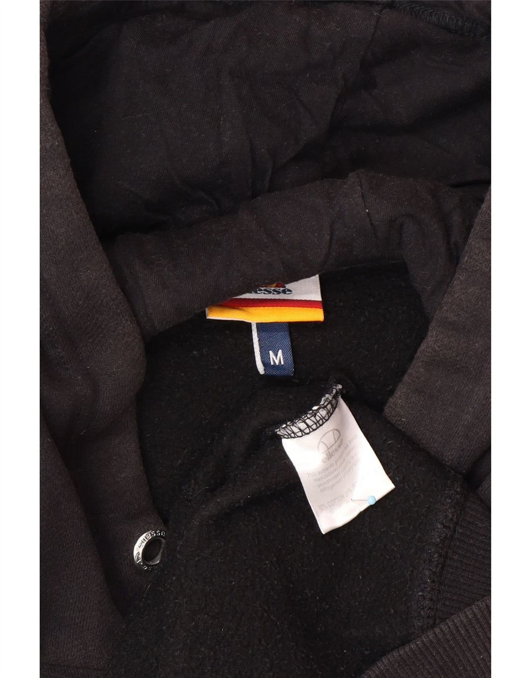 ELLESSE Pull à capuche graphique pour homme en coton noir moyen