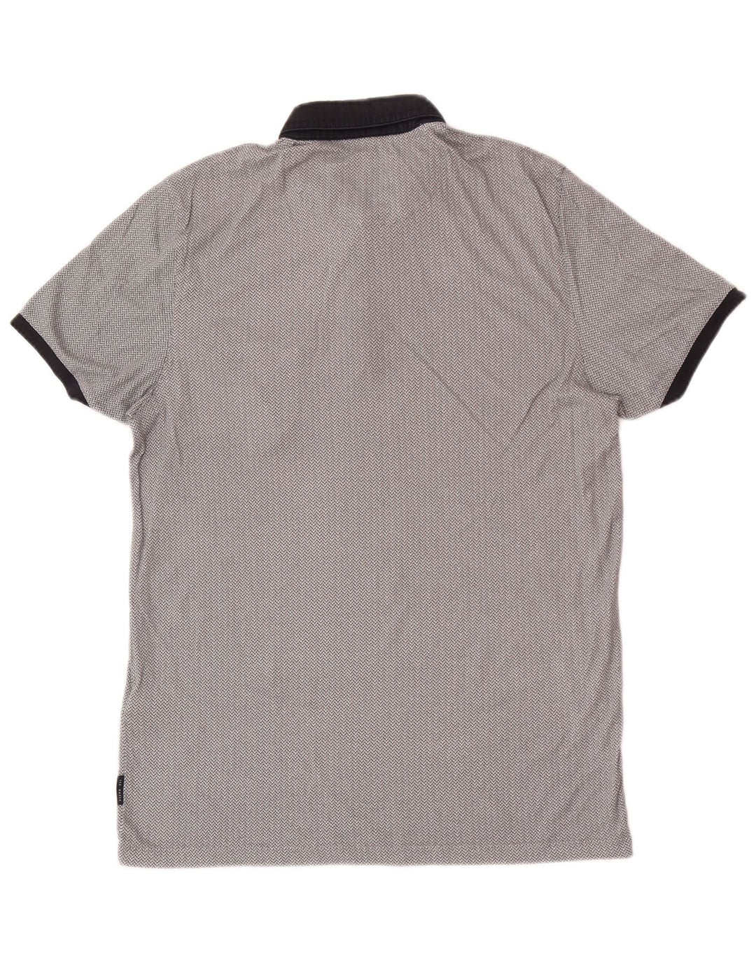 Ted Baker Polo coupe classique pour homme Taille 3 Gris moyen Coton géométrique