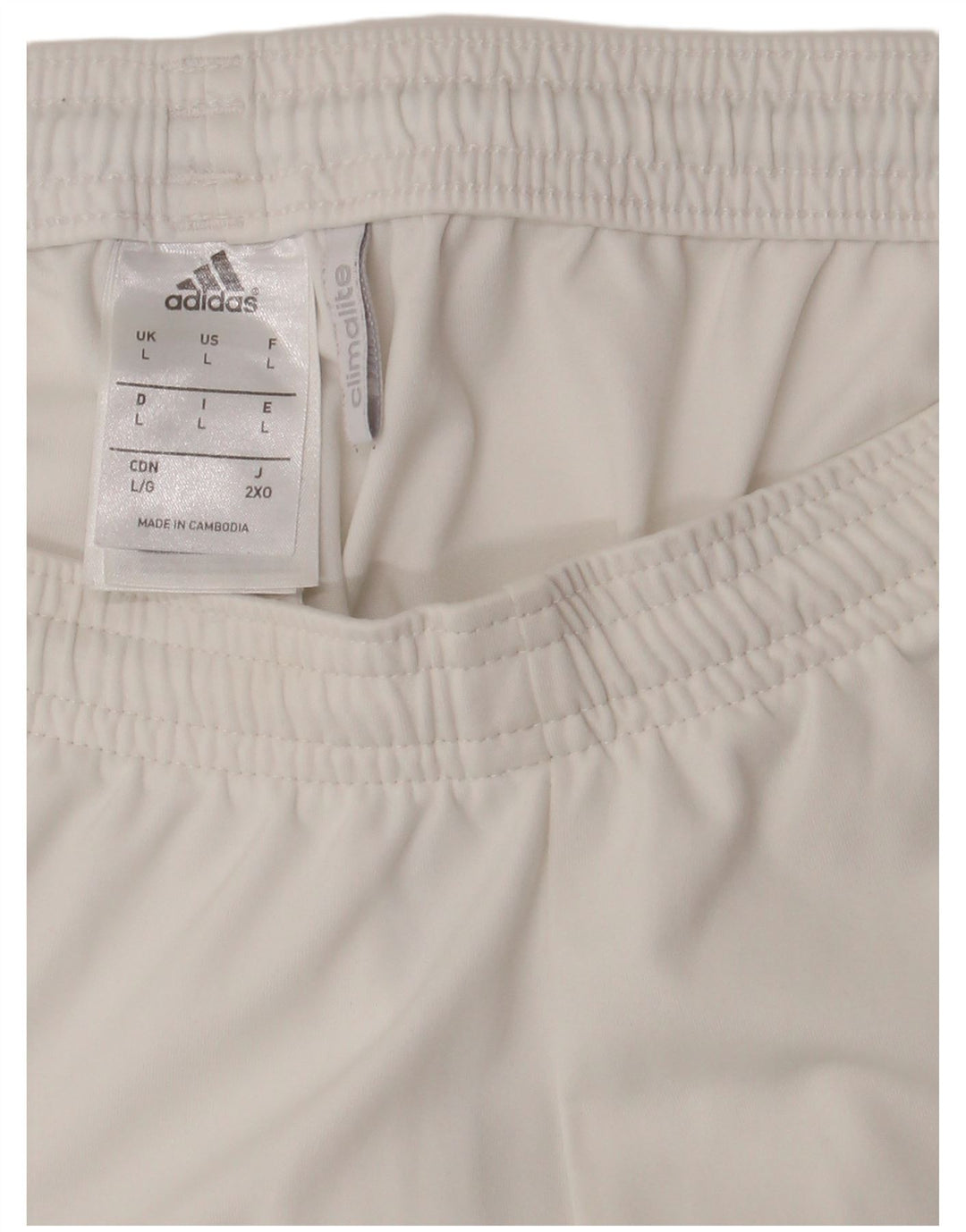 ADIDAS Short de sport Climalite pour hommes, grand, blanc, polyester