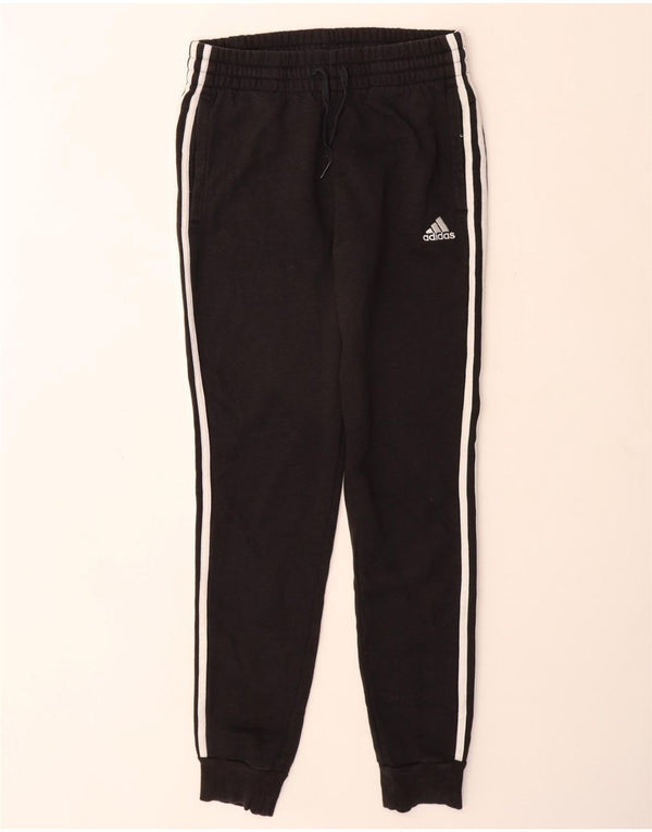 ADIDAS Womens Tracksuit Trousers Joggers UK 8/10 Small  Black Cotton