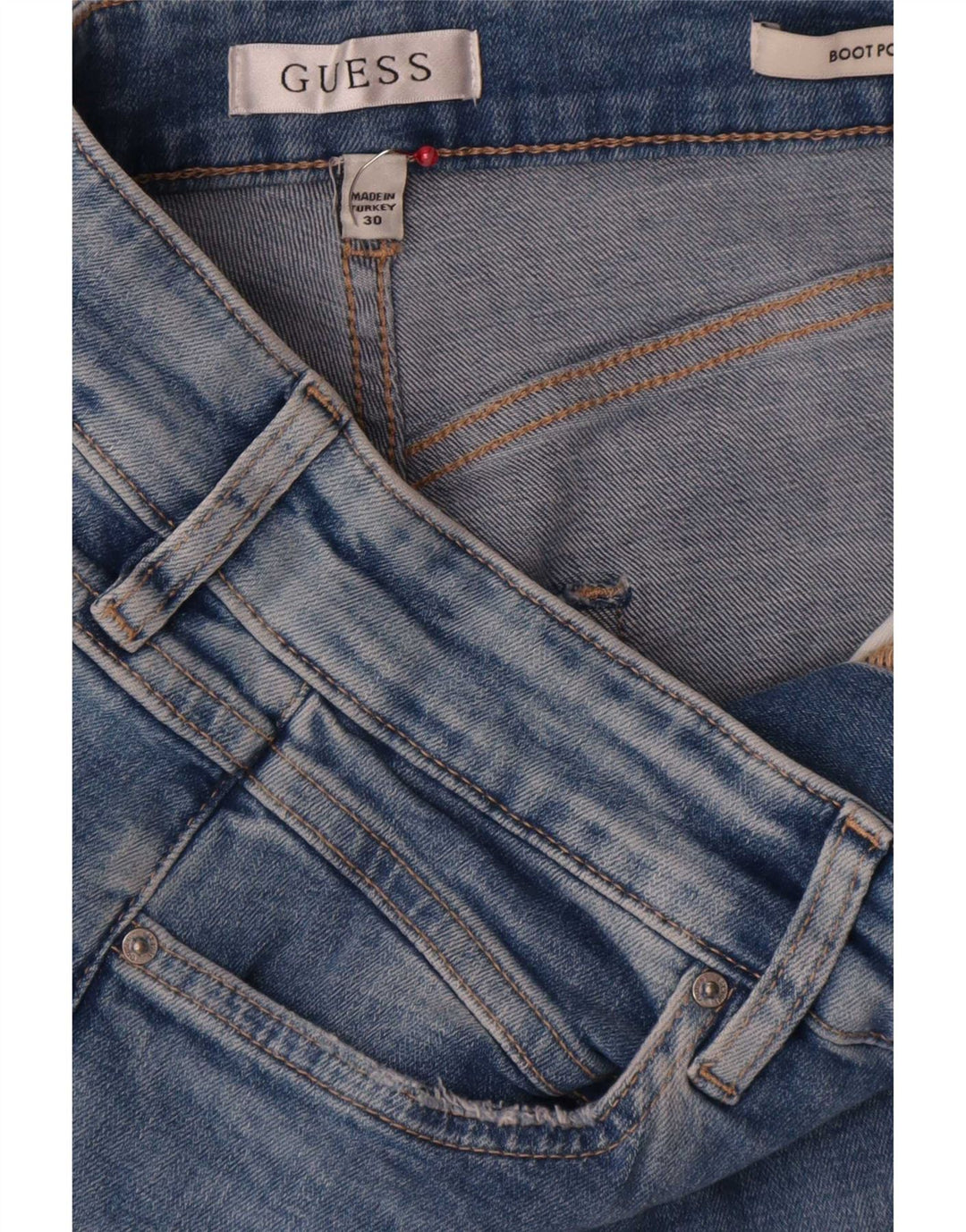 Guess Jean Bootcut Femme W30 L30 Bleu Coton