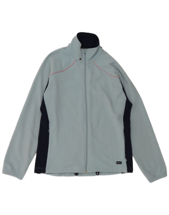 Asics Veste de Survêtement Homme Bleu Moyen Polyester Colorblock