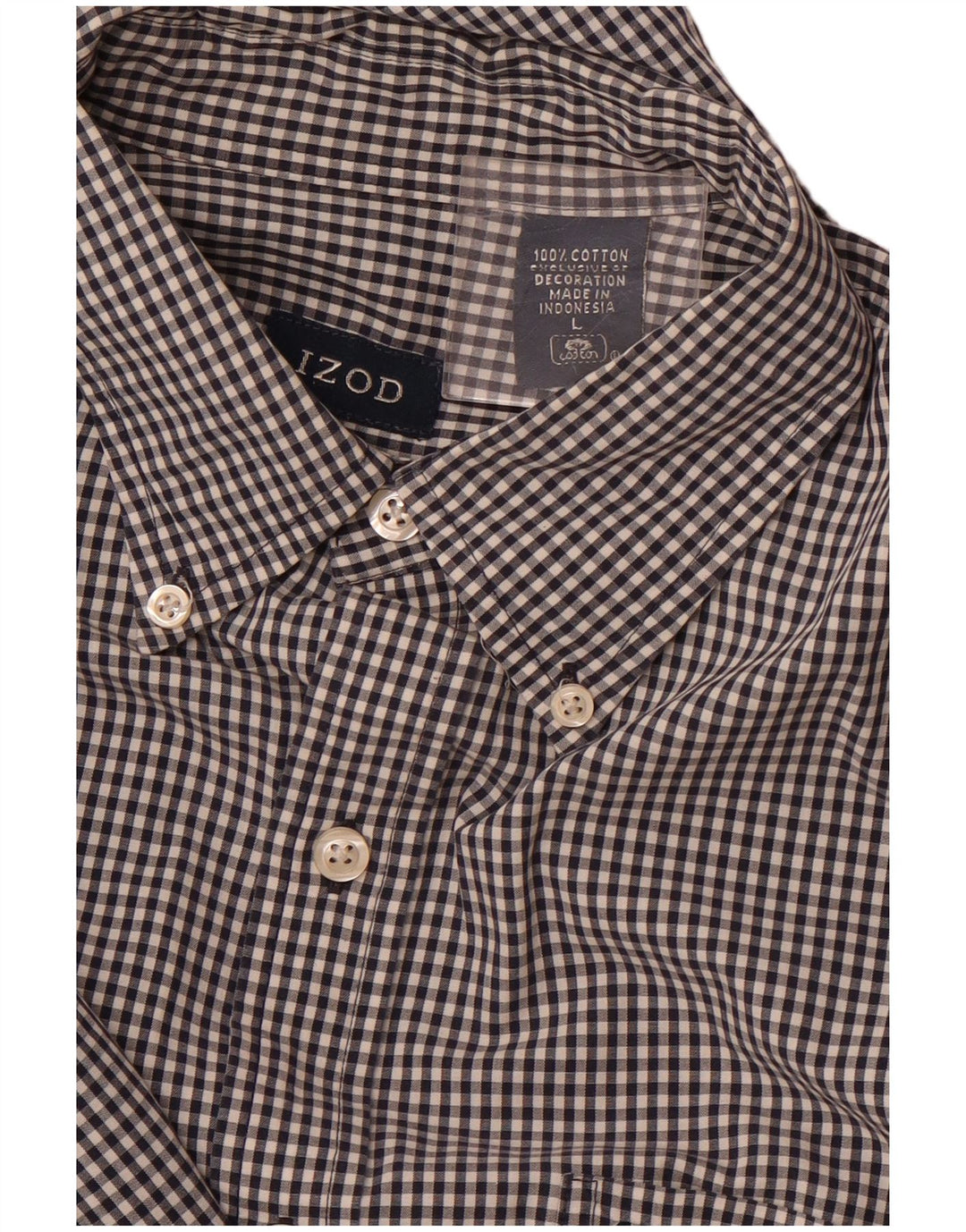 IZOD Chemise Homme Large Bleu Marine Vichy Coton