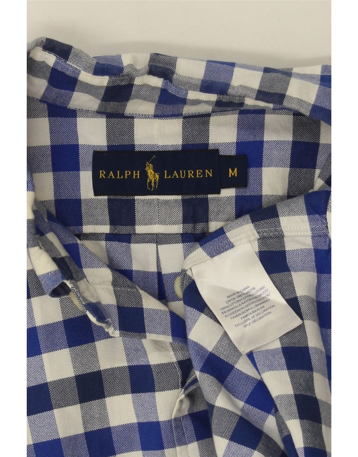 Ralph Lauren Chemise à manches courtes pour homme en coton vichy bleu moyen
