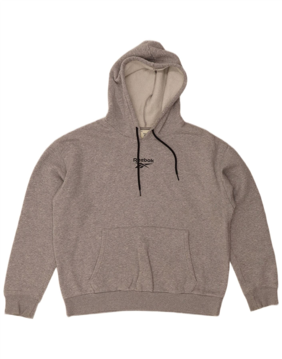 Reebok Pull à capuche graphique coupe ample pour femme UK 16/18 Large Gris Sports