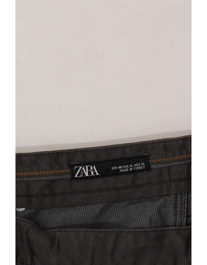 Zara Pantalon décontracté slim pour homme EU 40 Medium W31 L32 Gris