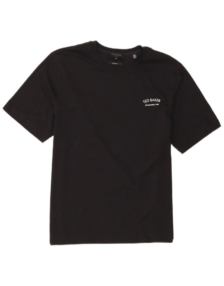 Ted Baker T-shirt coupe régulière pour homme, taille 4, grand, noir, coton