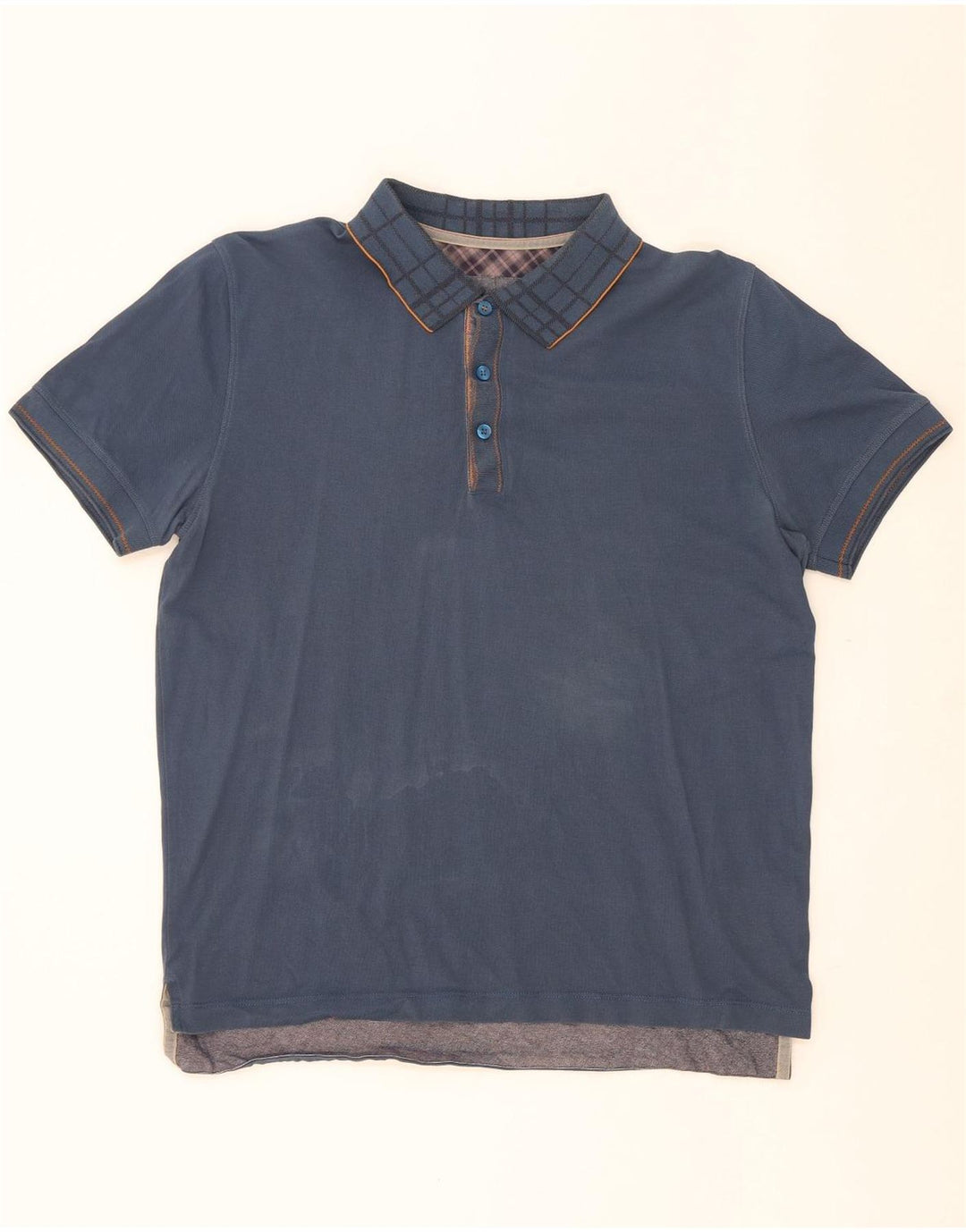 Hugo Boss Polo Regular Fit en coton à carreaux bleu marine moyen