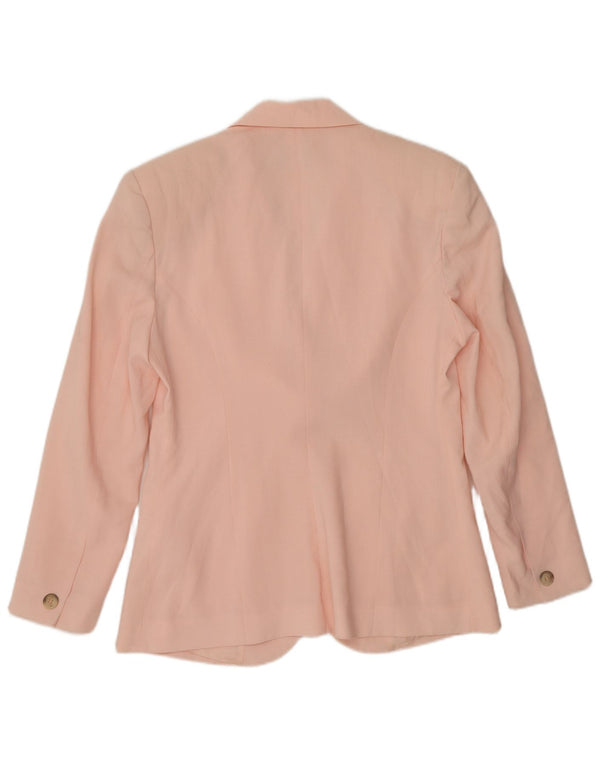 Benetton Veste Blazer 3 Boutons Femme IT 42 Laine Rose Moyen