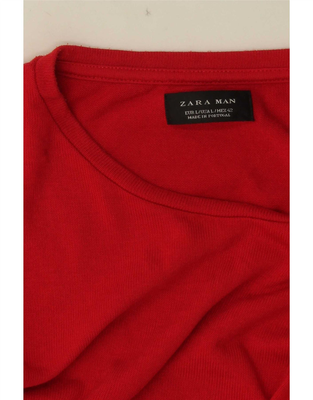 Zara T-Shirt Homme Haut Large Rouge