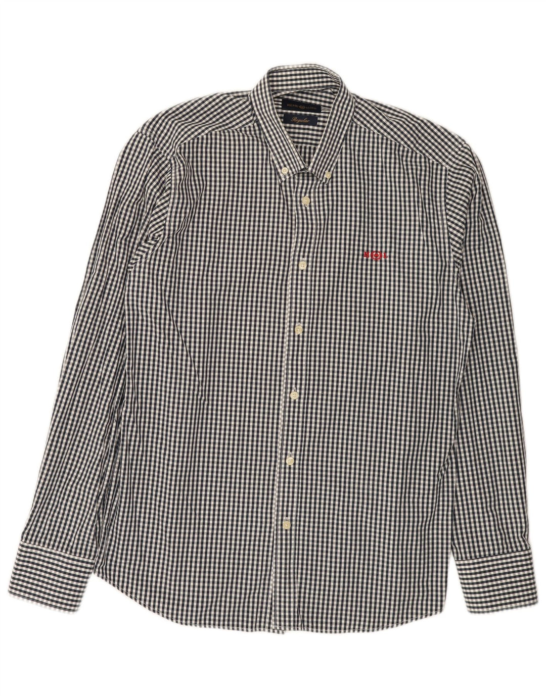 Henri Lloyd Chemise coupe classique pour homme en coton vichy noir