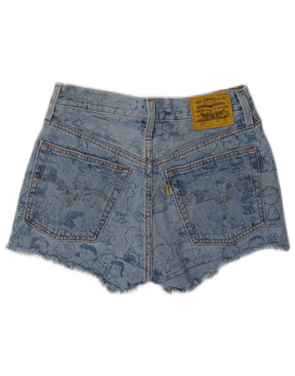 Levi's Short en Jean Peanuts Graphic W24 XS Femme Bleu Coton