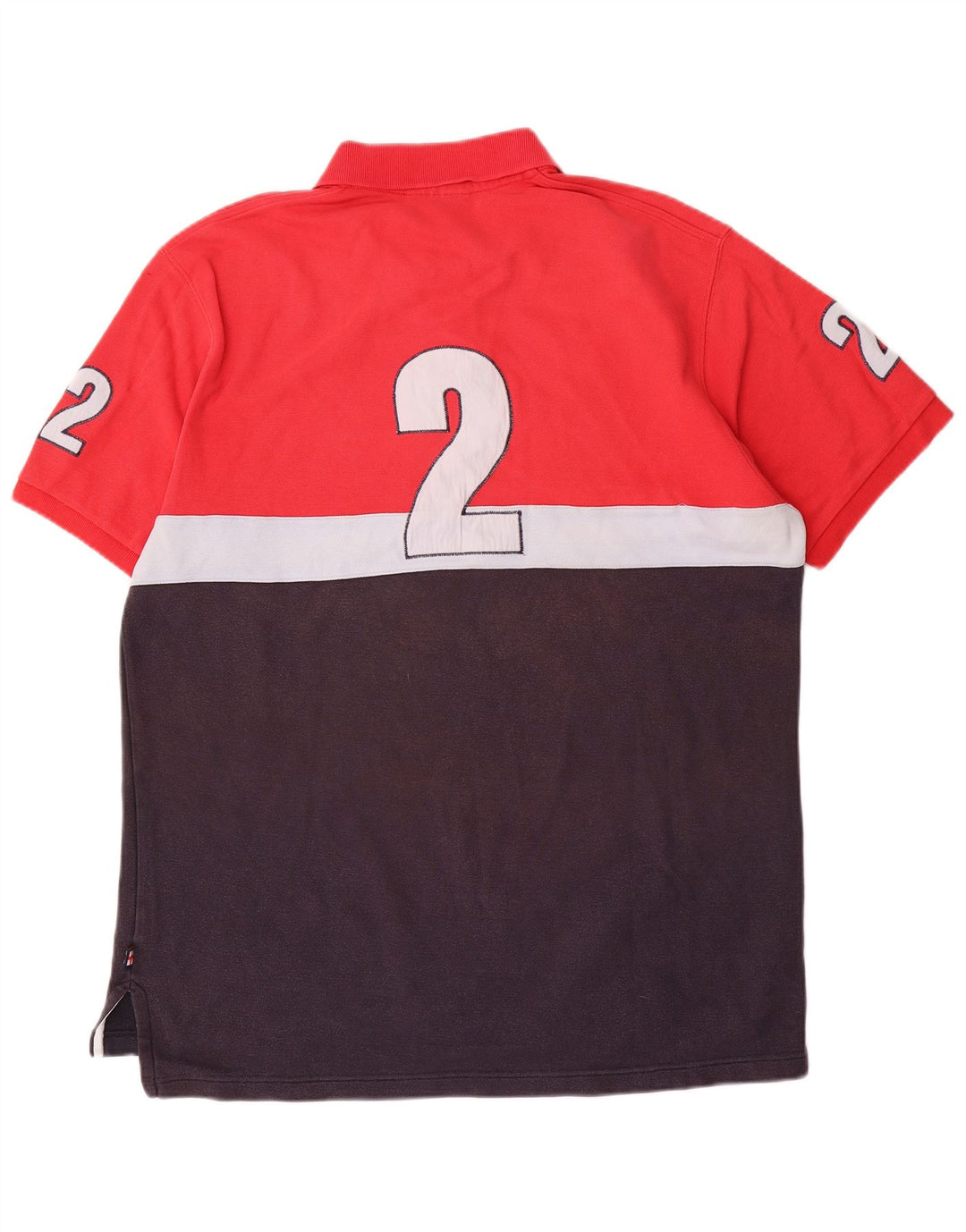Hackett Polo Graphique Homme Grand Coton Colorblock Rouge