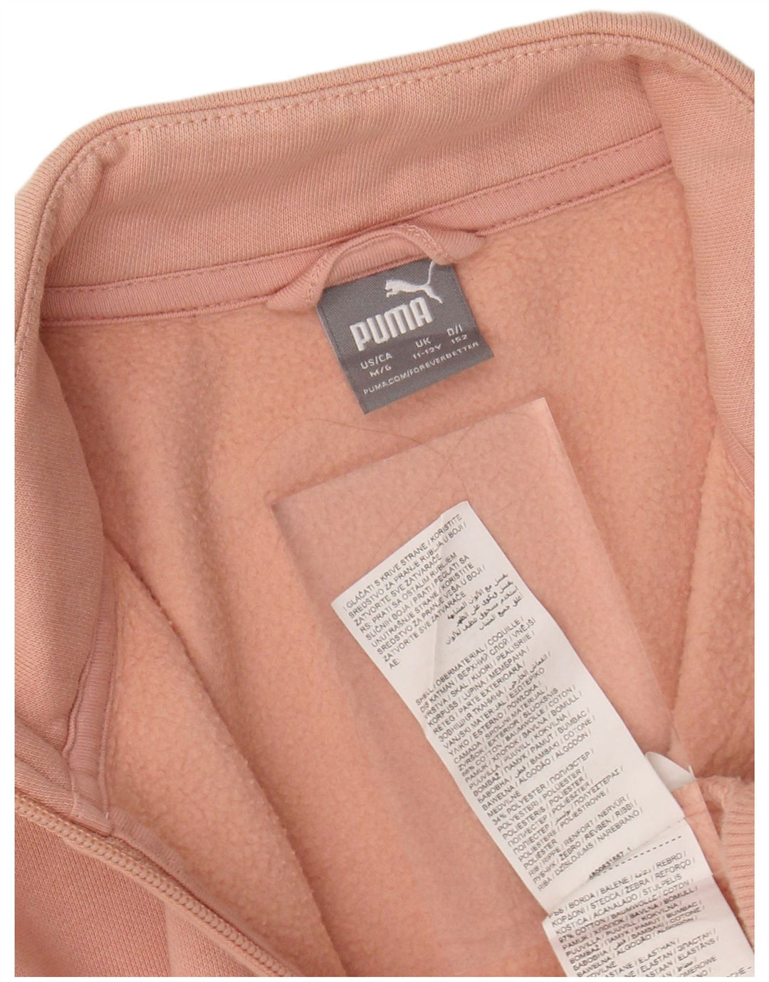 PUMA Veste de survêtement graphique pour fille 11-12 ans Rose Coton