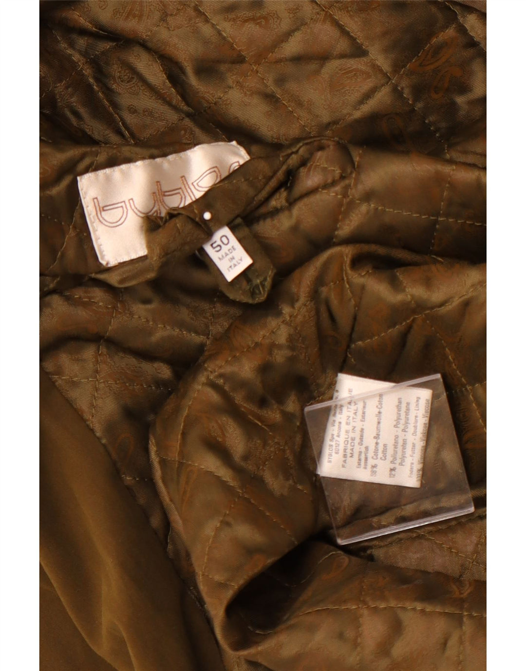 BYBLOS Pardessus Homme IT 50 Large Kaki Coton