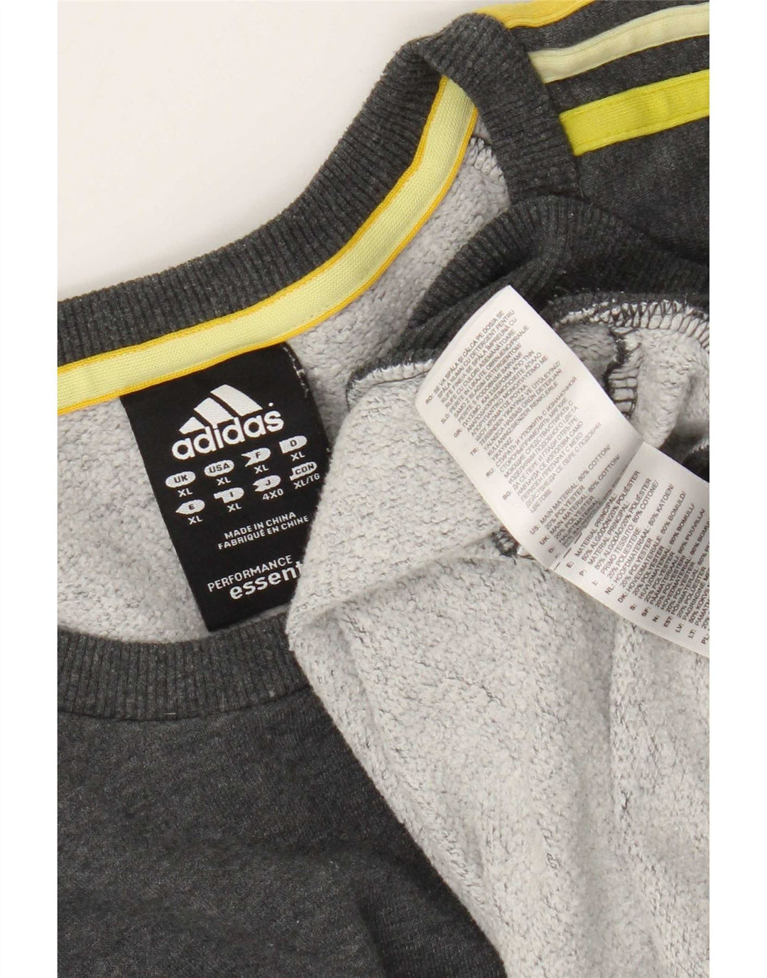Adidas Sweat-shirt pour homme XL Gris Coton